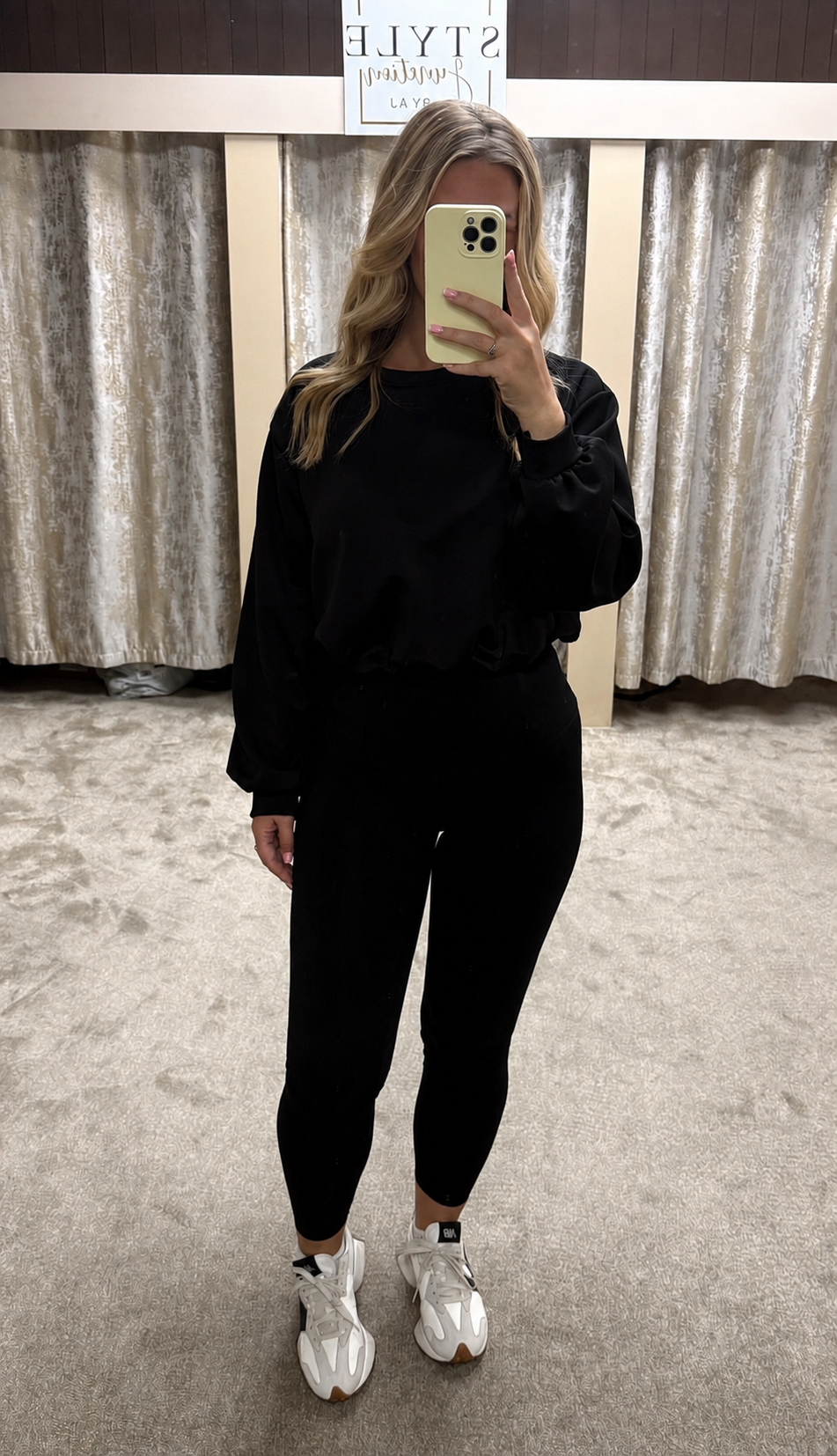 Long Sleeve Bubble Hem Elasticated Cropped Scuba Top