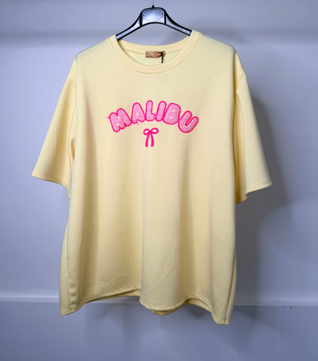 PLUS SIZE - Malibu Embroidered Super Soft Scuba T-Shirt