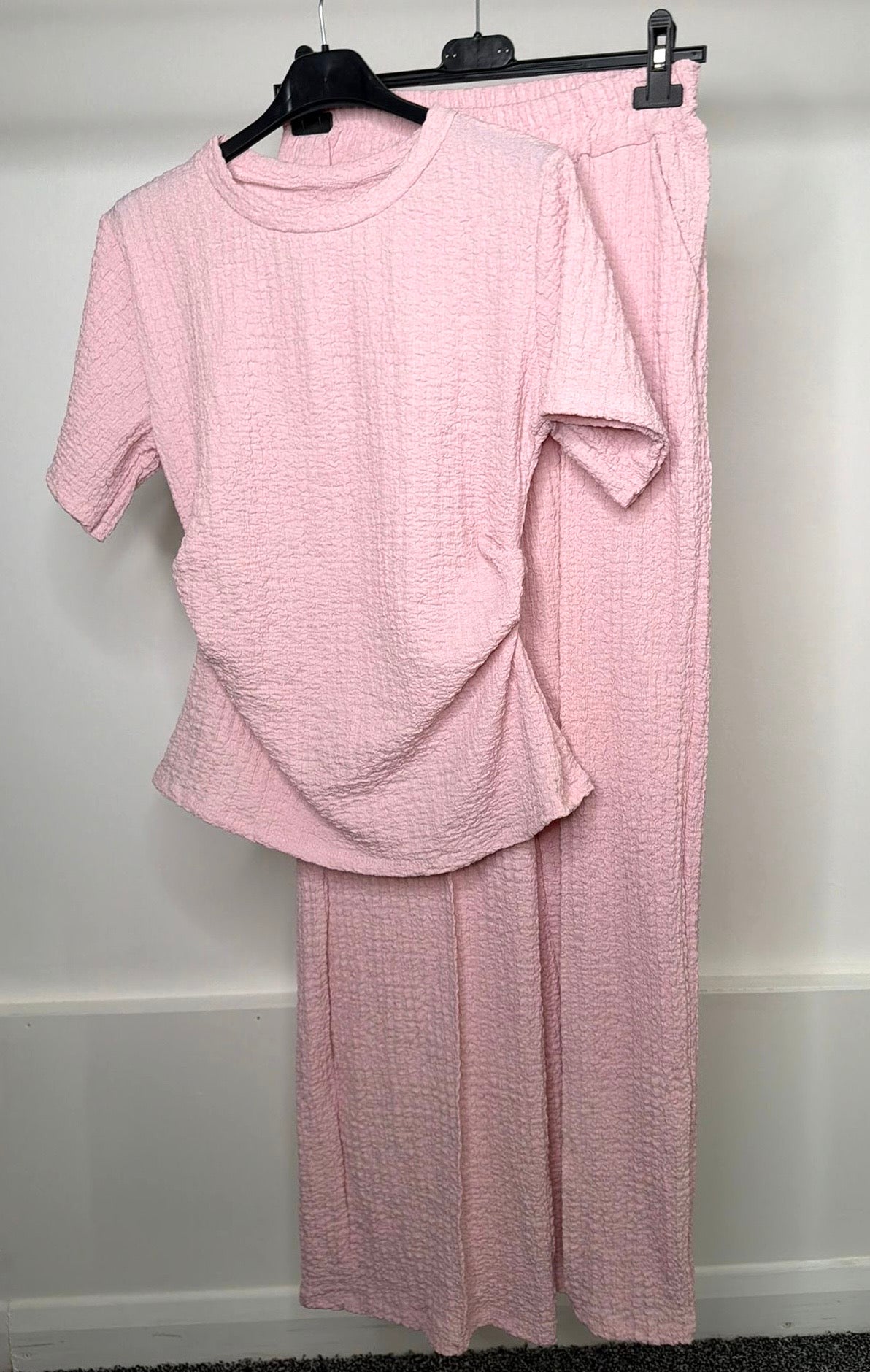 Waist Cinching Ruched Side Detail Cheesecloth Co Ord