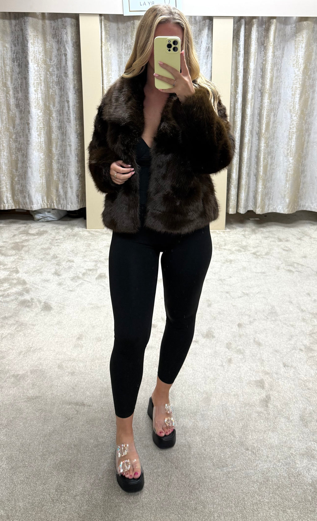 Luxe Faux Fur Jacket - Chocolate Brown
