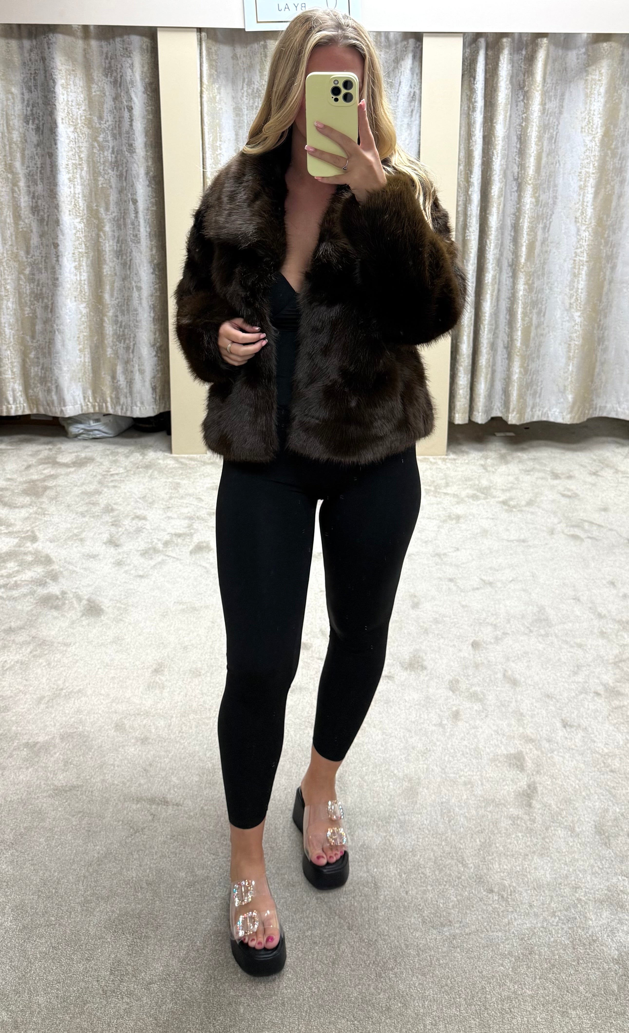 Luxe Faux Fur Jacket - Chocolate Brown