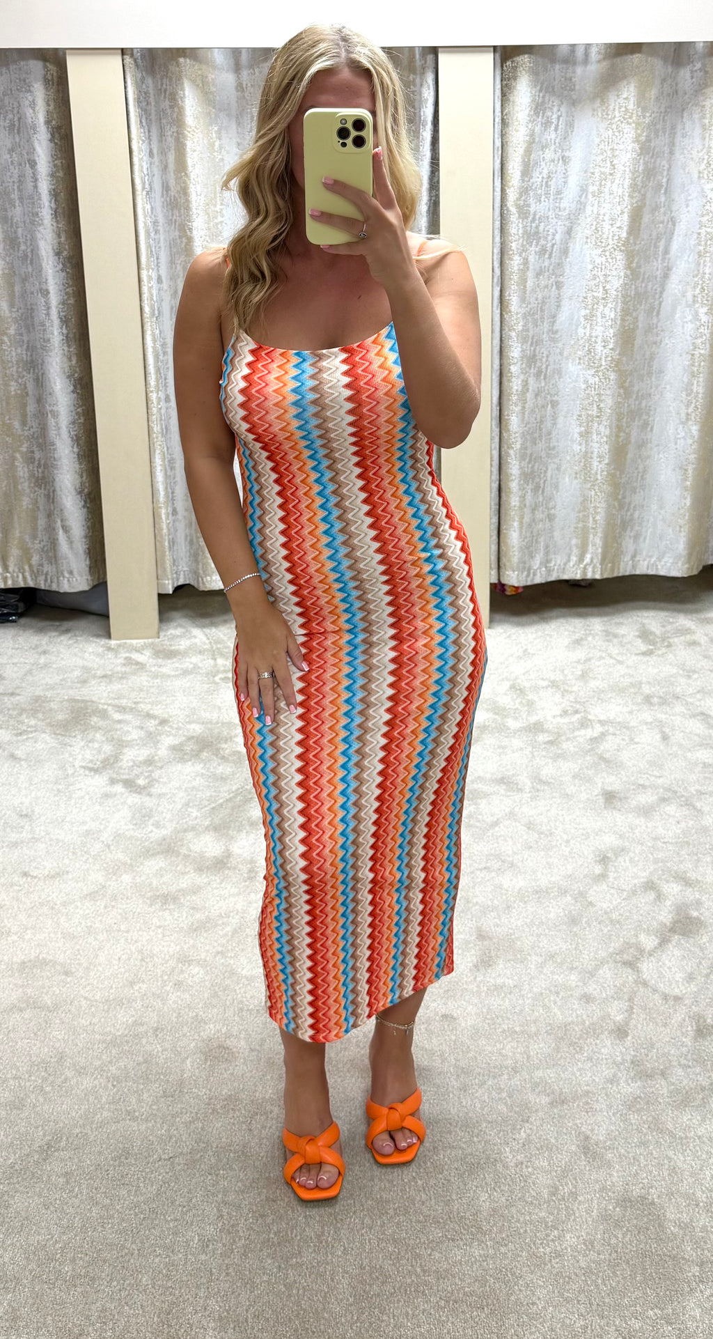 CURVE - Zig Zag Strappy Bodycon Dress