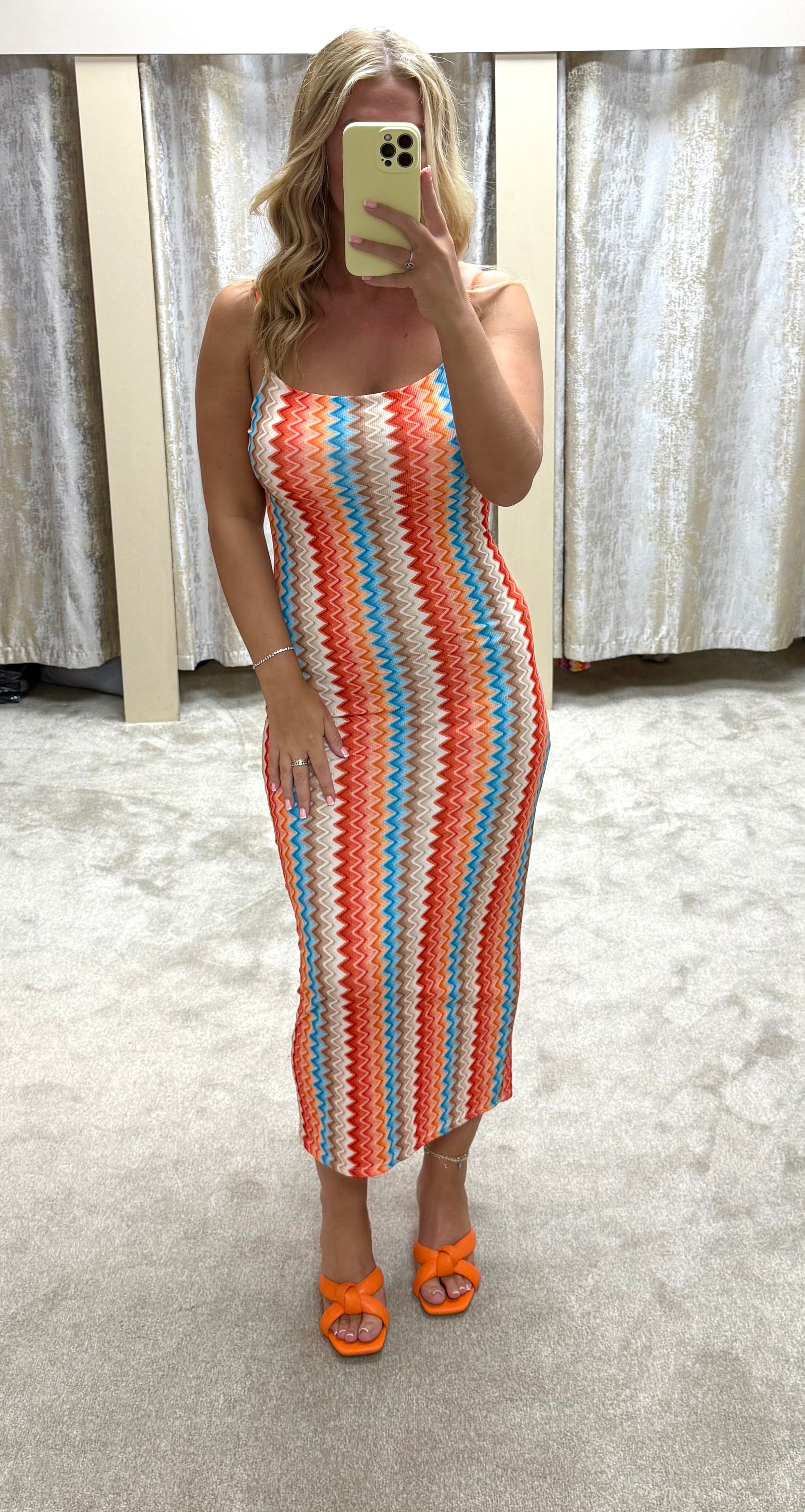 CURVE - Zig Zag Strappy Bodycon Dress