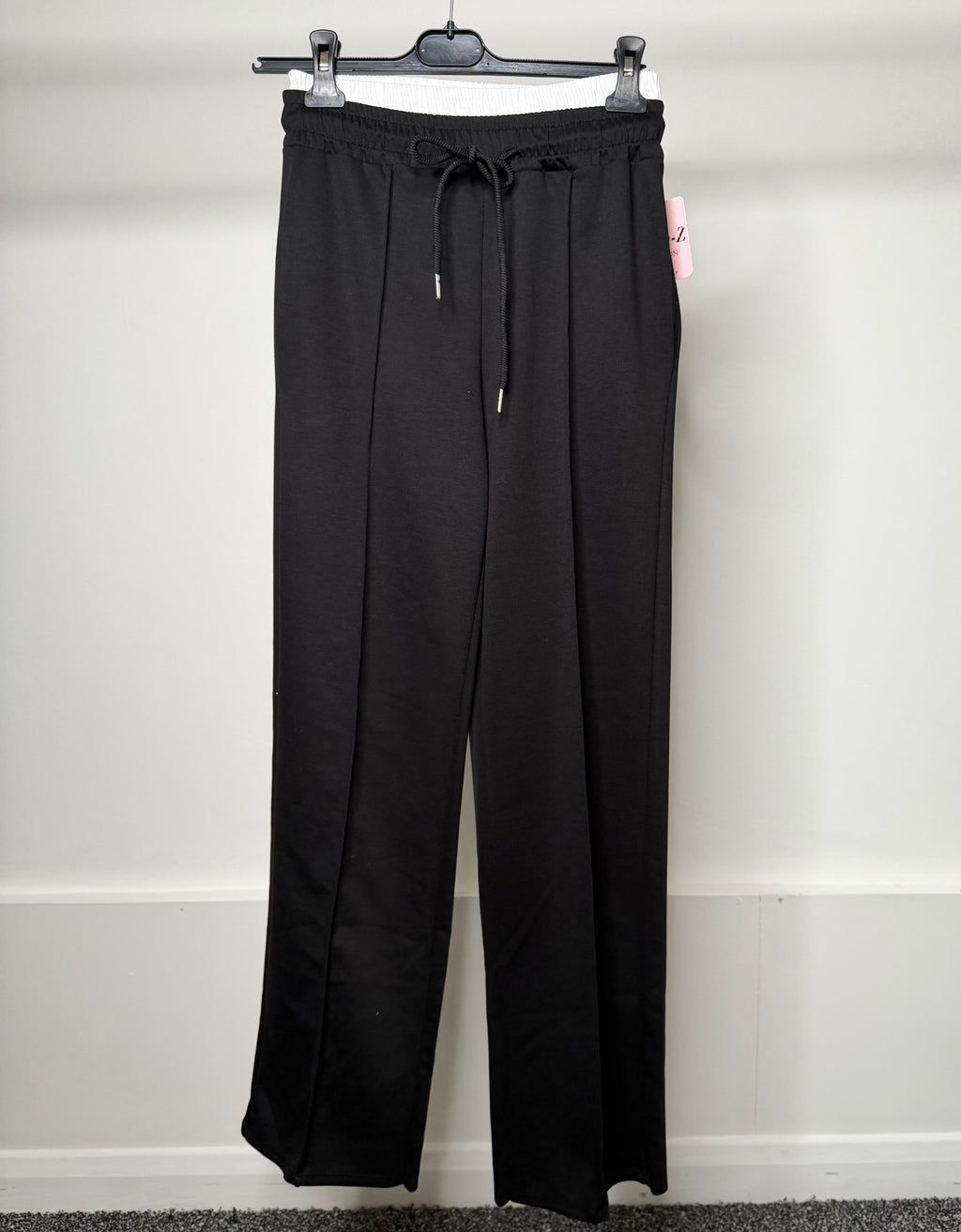 Z Inspired White Trim Waistband Elasticated Lined Jogging Bottoms