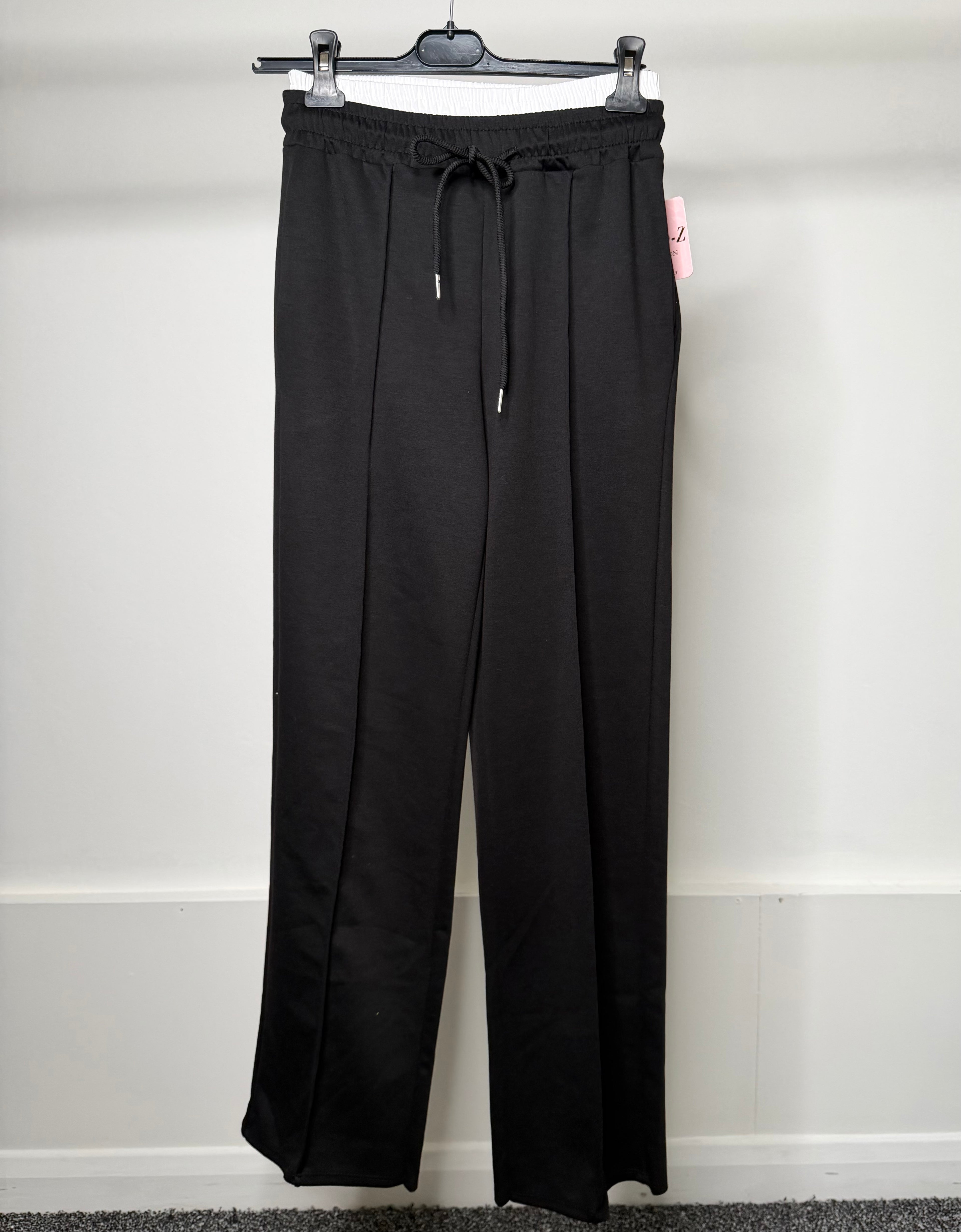Z Inspired White Trim Waistband Elasticated Lined Jogging Bottoms