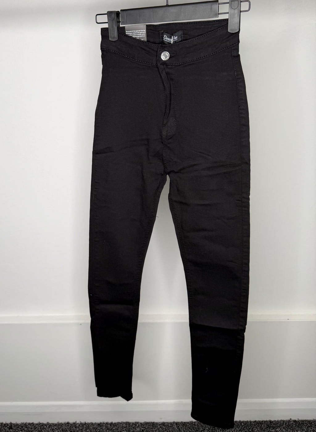 Skinny Fit High Waisted Stretchy Jeans - Black
