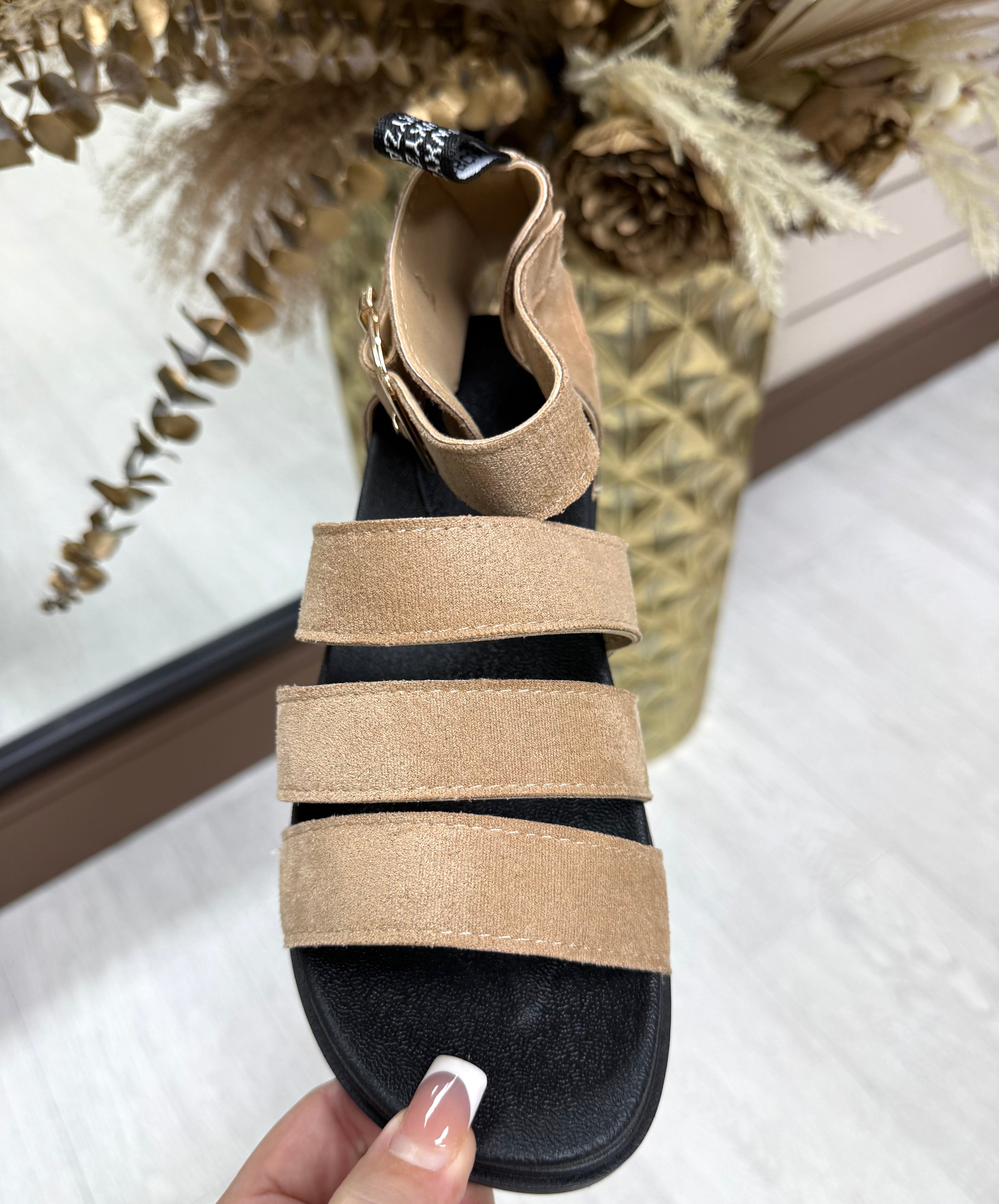 Dr.M Inspired Platform Gladiator Sandals - Sand