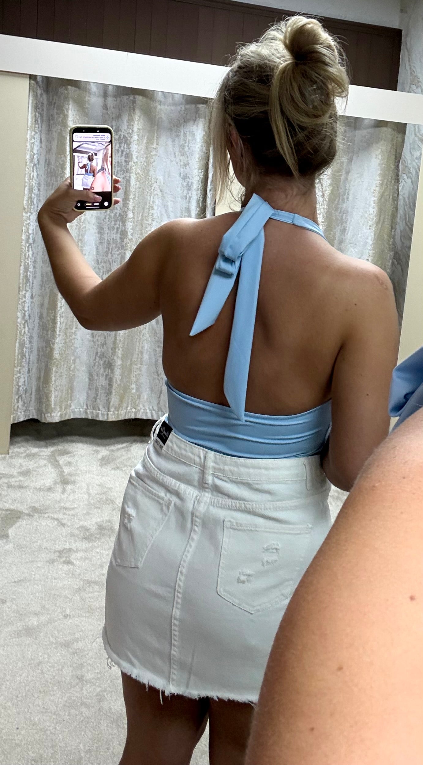 Halter Neck Double Layered Top