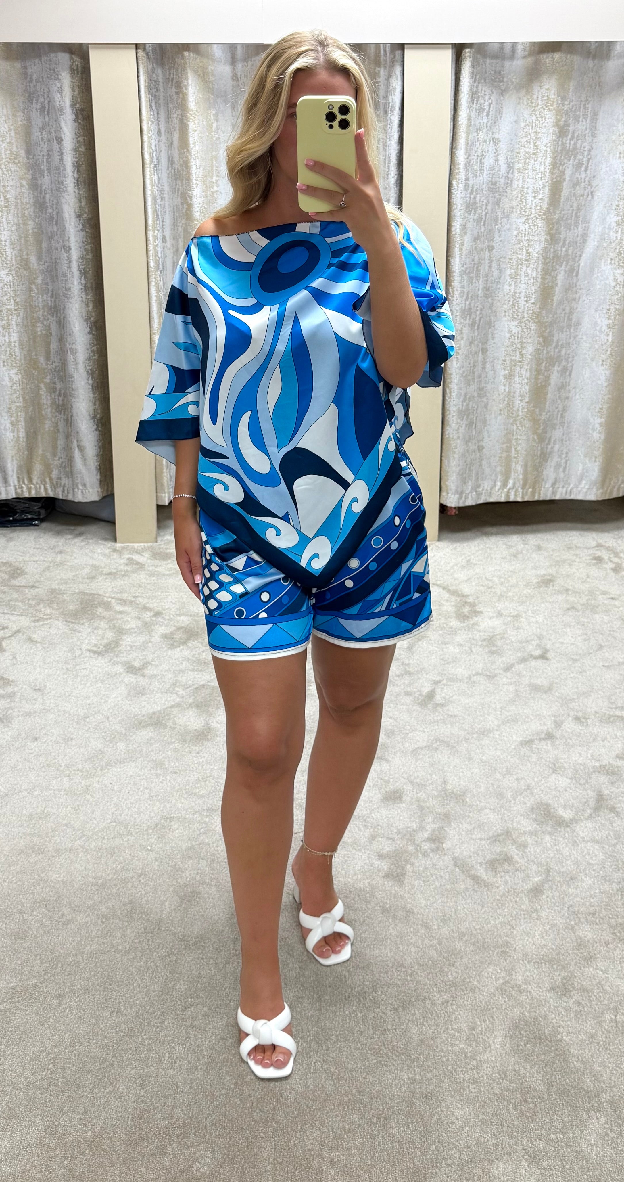Silk Bandana Top & Shorts Co Ord