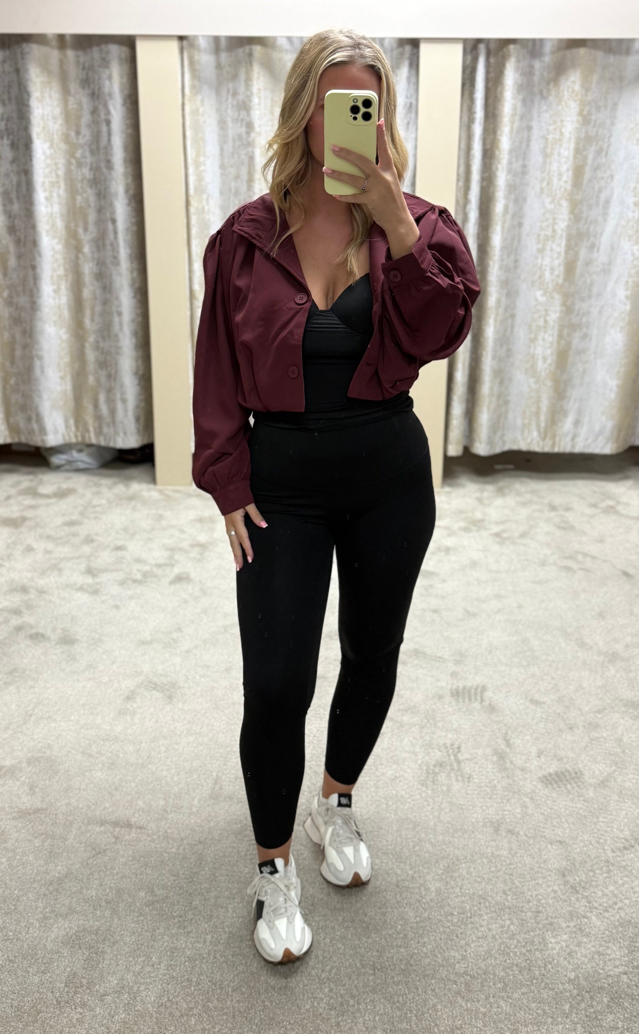 Zara Inspired Cropped Jacket With Ruched Sleeve Detail