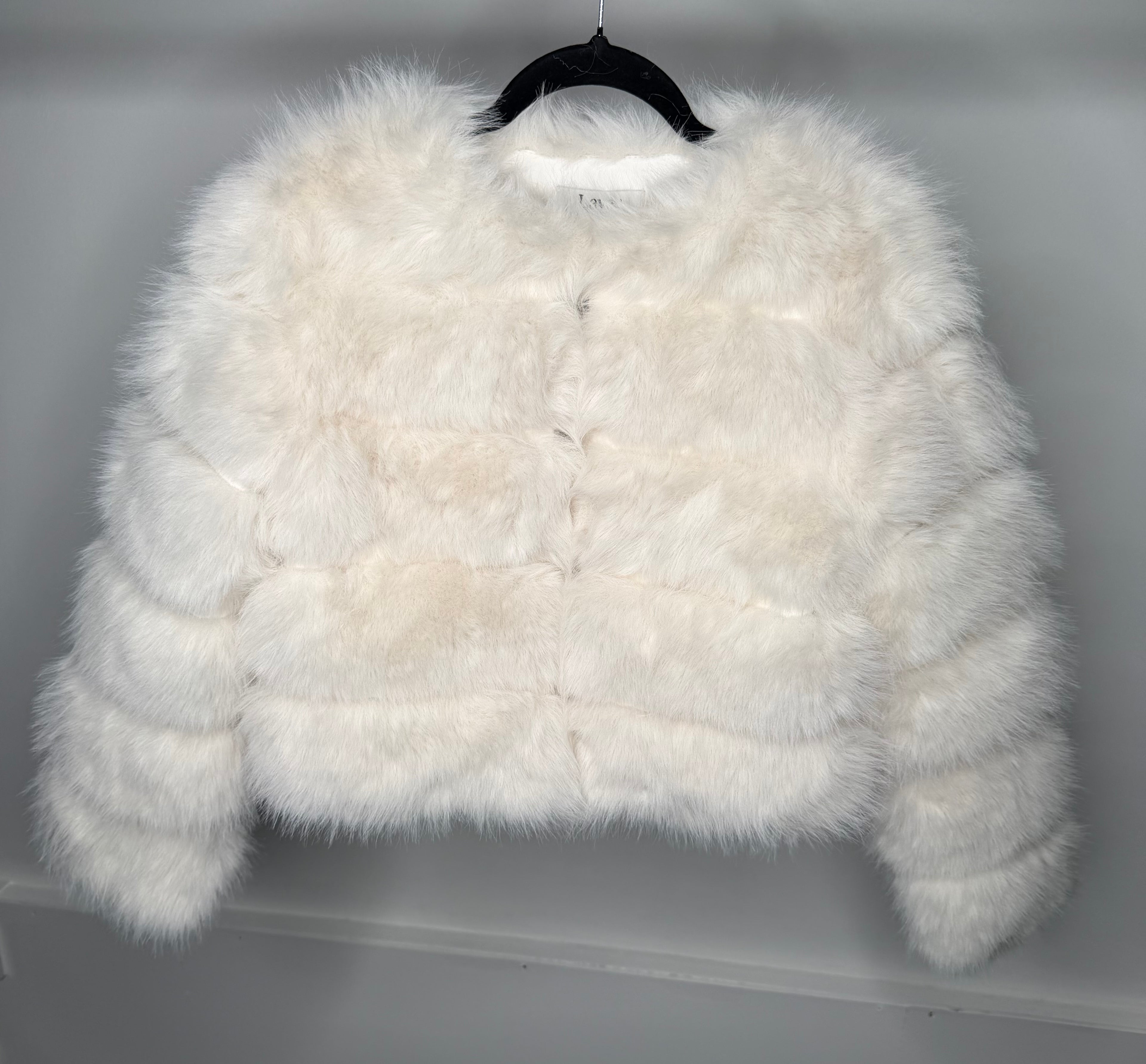 LUXE White Ultra Fine Faux Fur Jacket