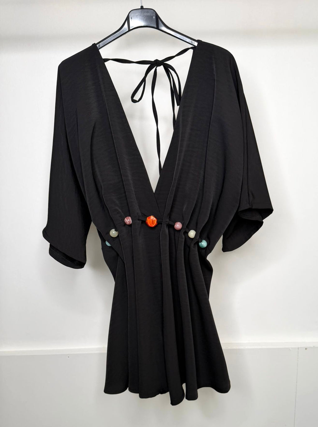 Flattering Fit Beaded Tie Detail Playsuit