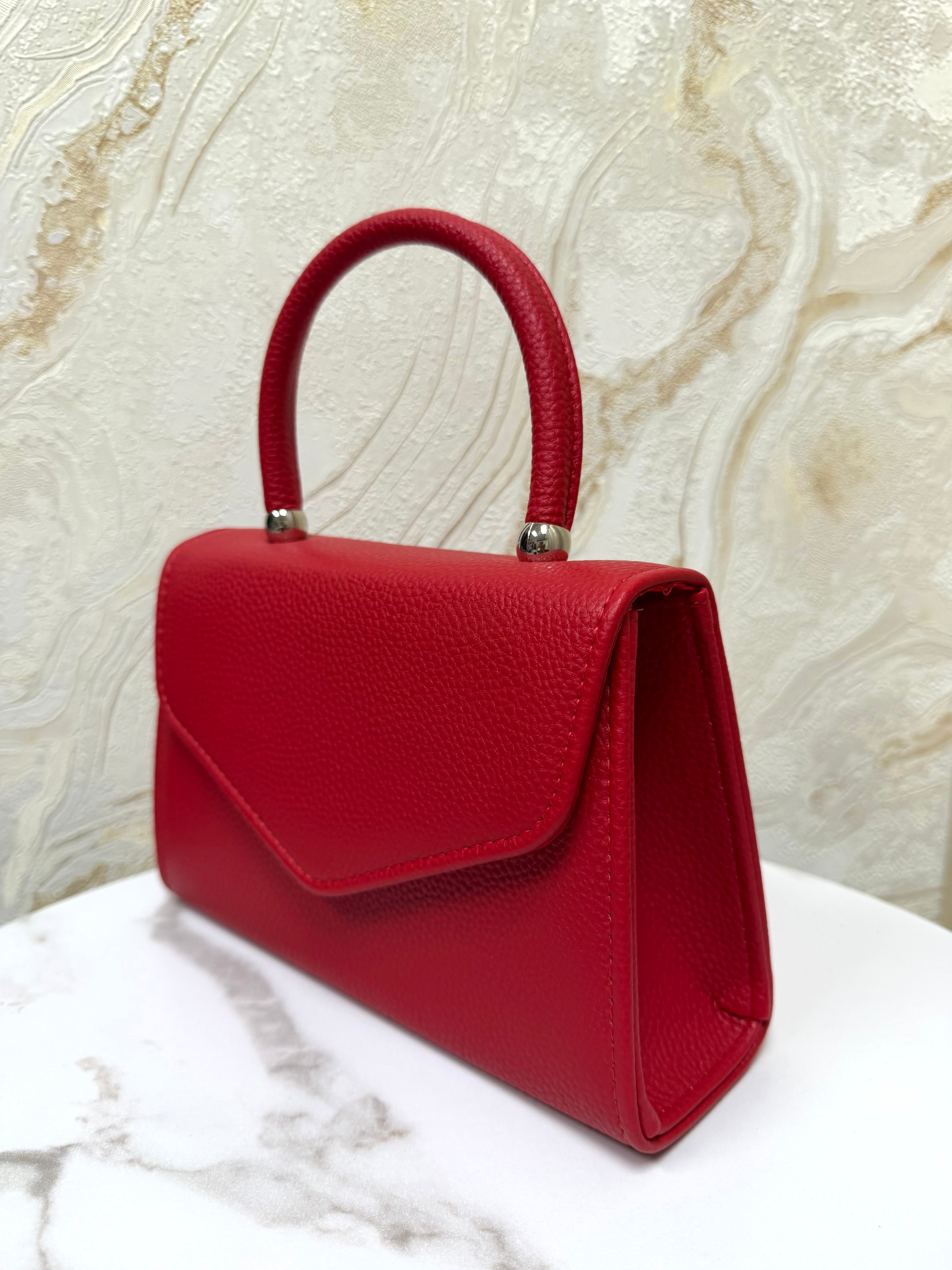 Top Handle Envelope Bag - Red