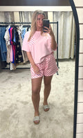 Polka Dot Soft Scuba T-Shirt & Shorts Co Ord