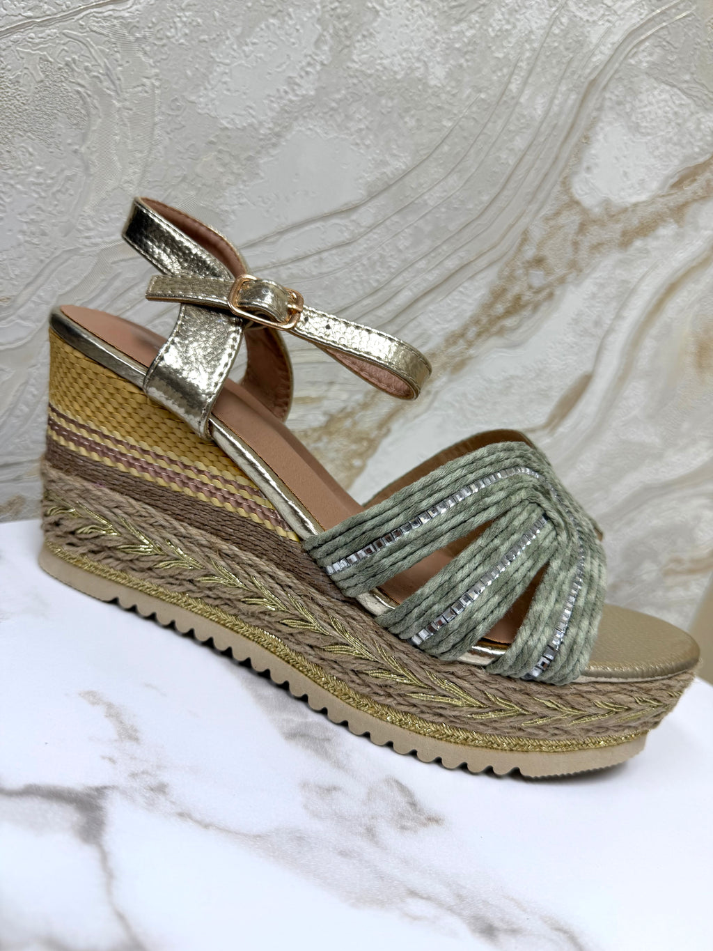Lightweight Comfy Wedges - Mint Green