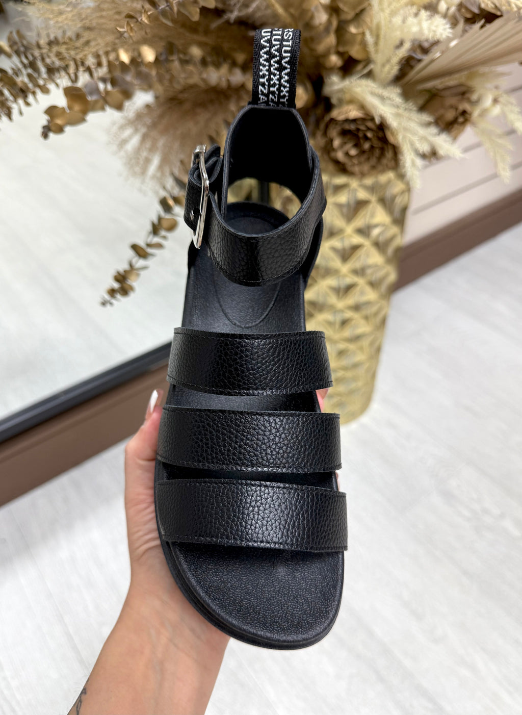 Dr.M Inspired Platform Gladiator Sandals - Black