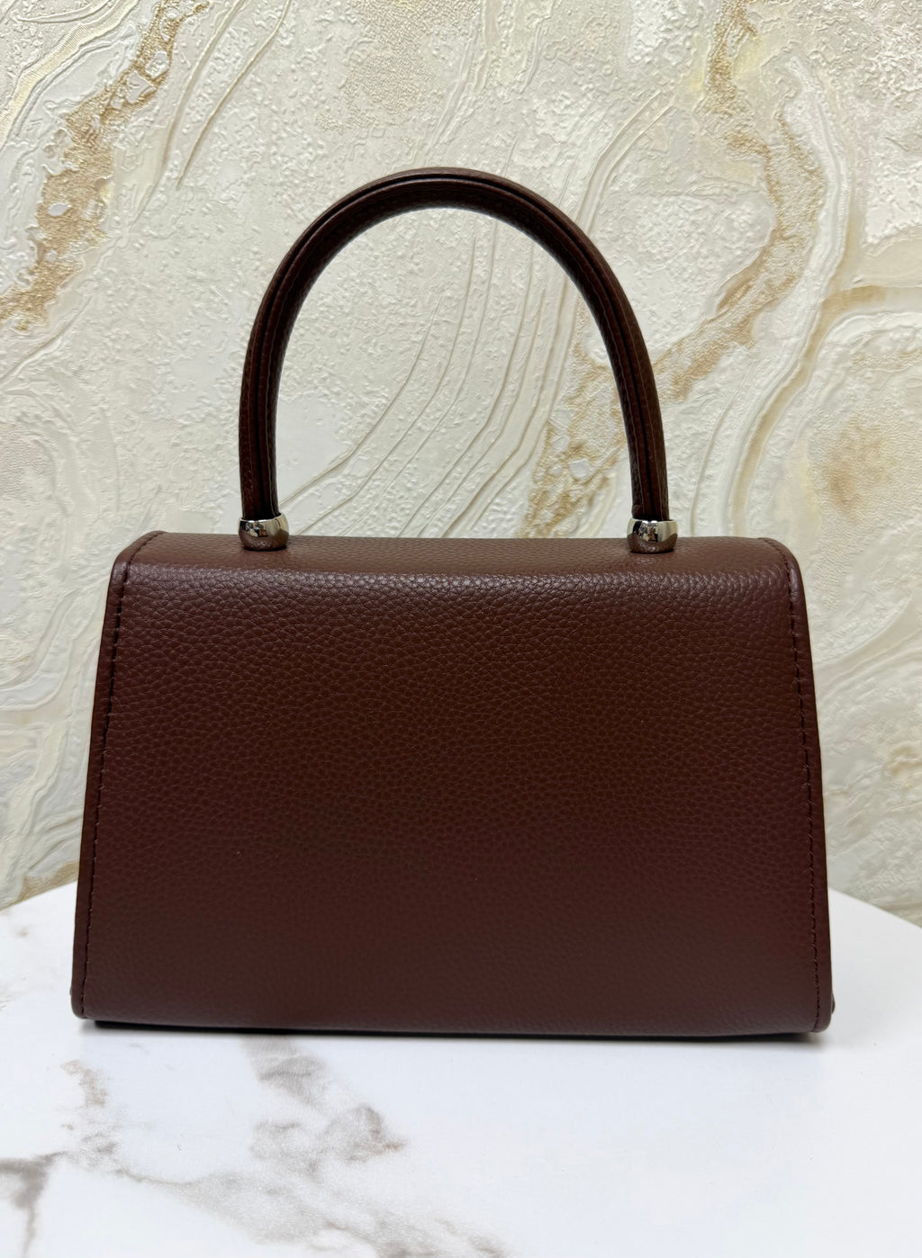 Top Handle Envelope Bag - Chocolate Brown