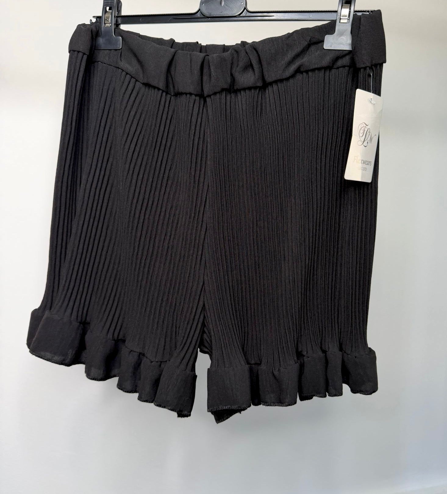 PLUS SIZE - Elasticated Pleated Frill Ruffle Shorts