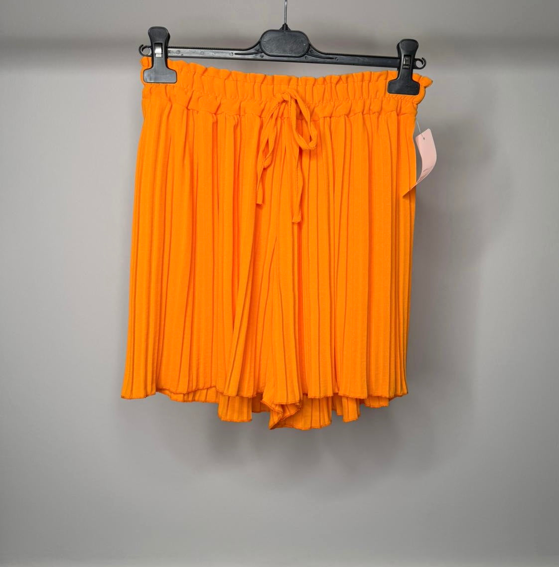 Elasticated Pleated High Waisted Shorts