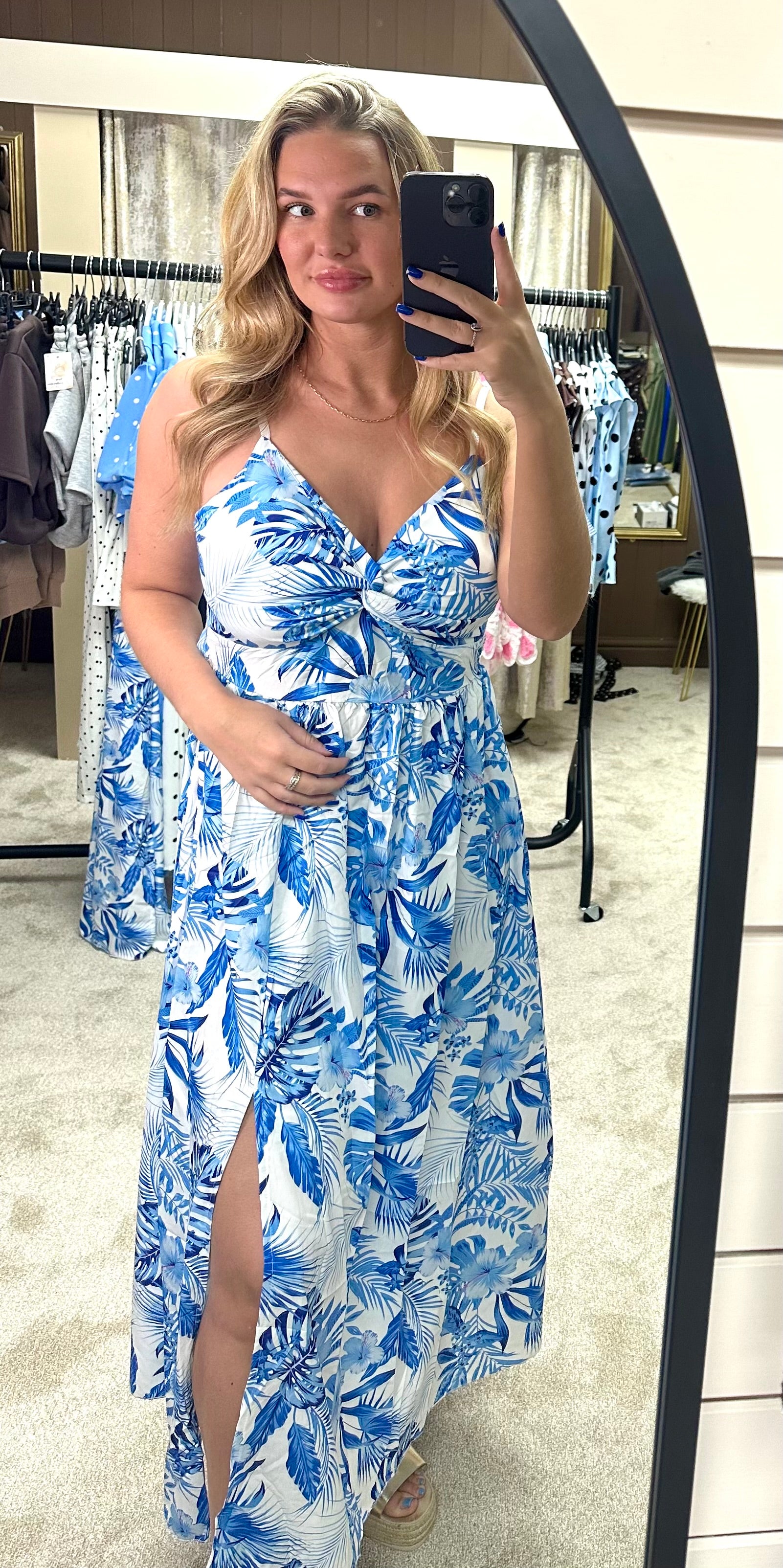 Santorini Maxi Side Split Dress