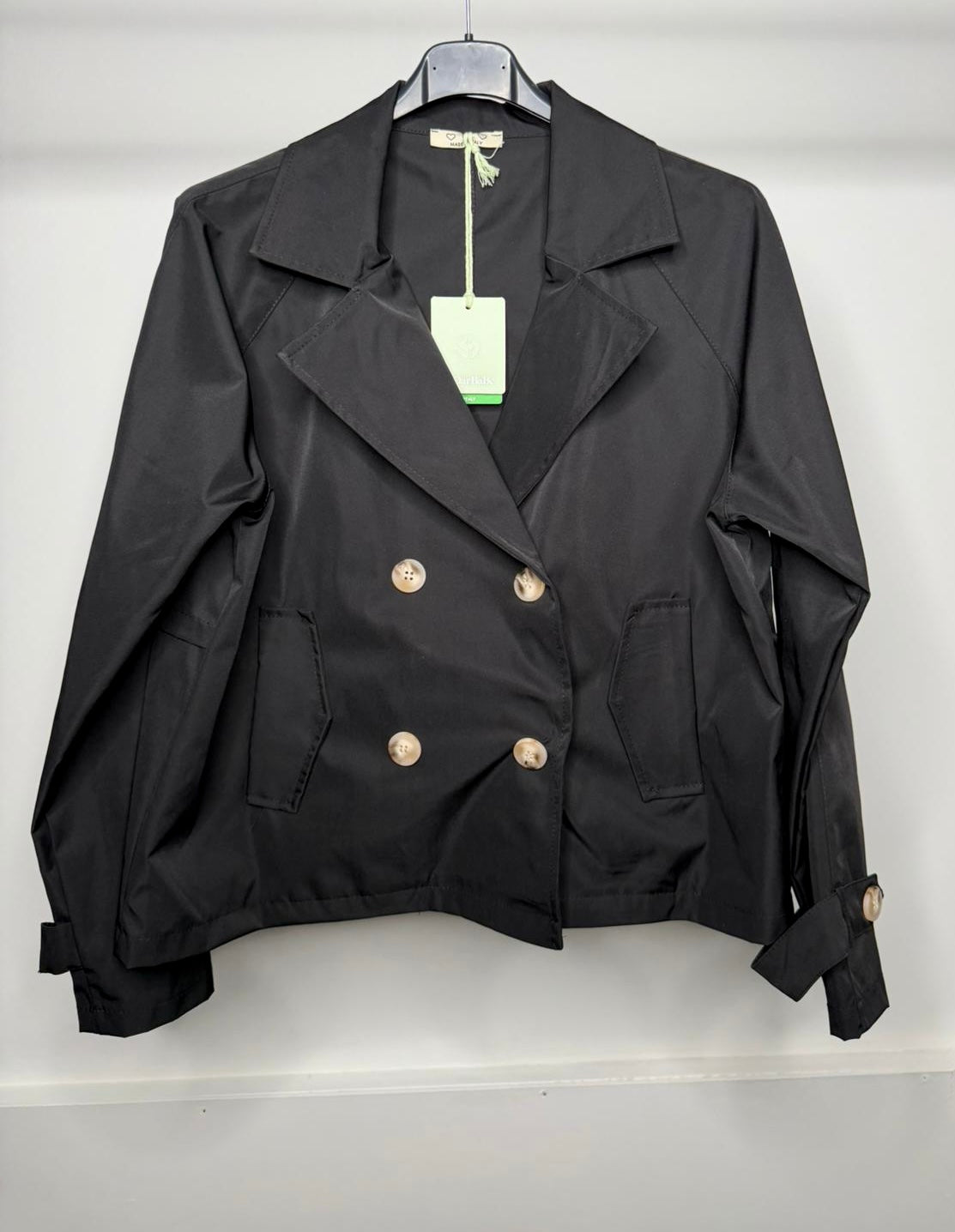 Double Breasted Cropped Trench Coat