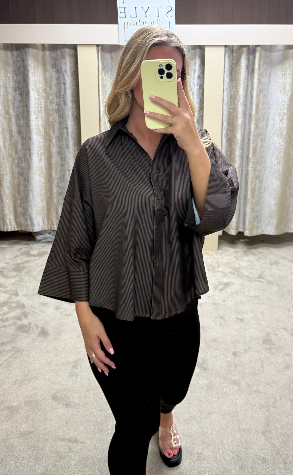 Pinstripe Oversized Shirt
