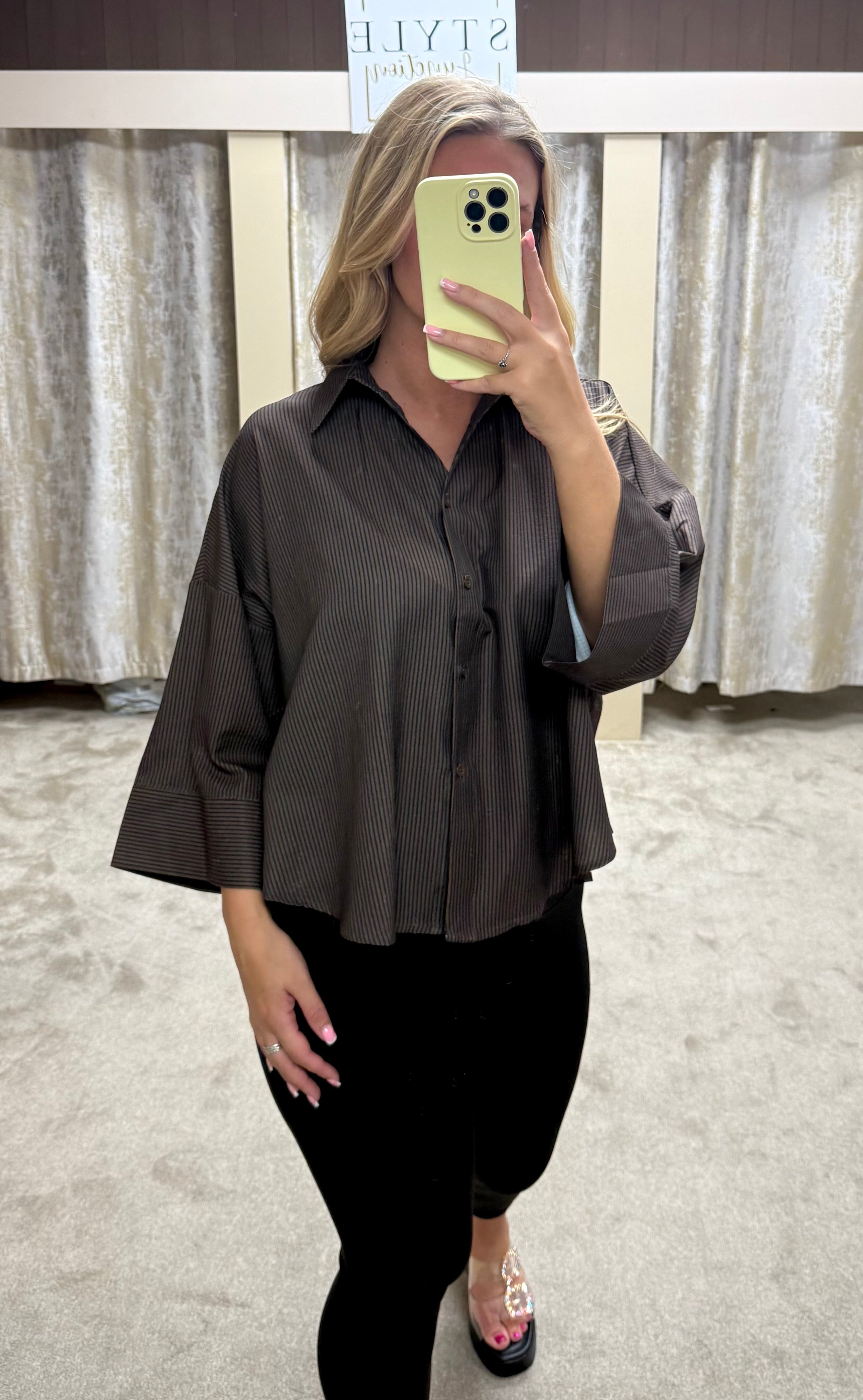 Pinstripe Oversized Shirt