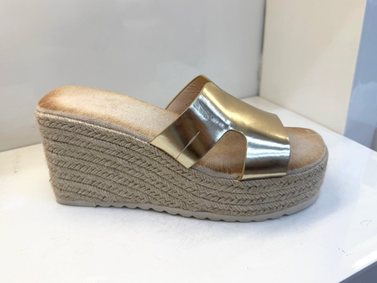 Gold H Inspired Platform Wedges - Spongey Sole & Super Comfortable