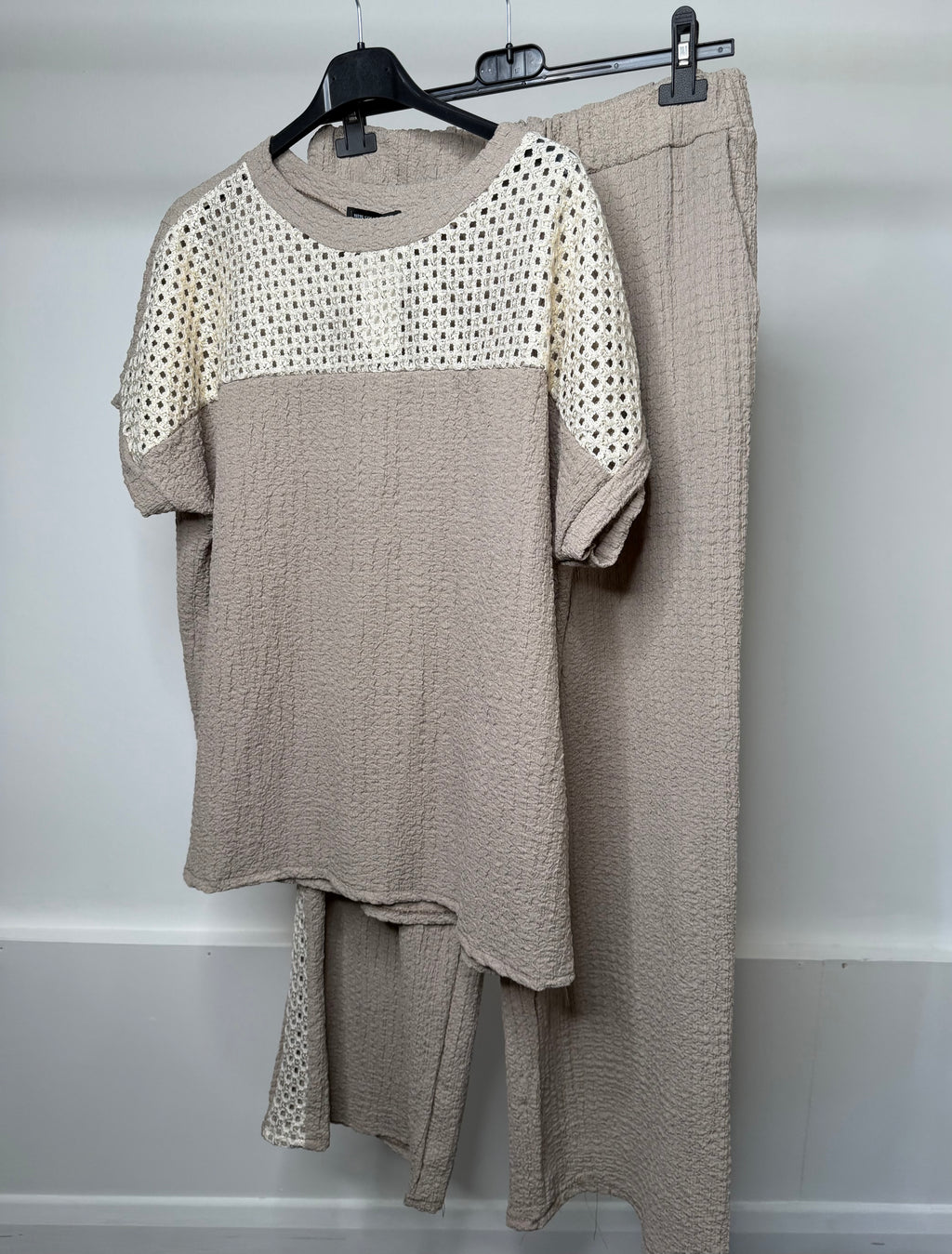 Gold Metallic Detail Cheesecloth Co Ord