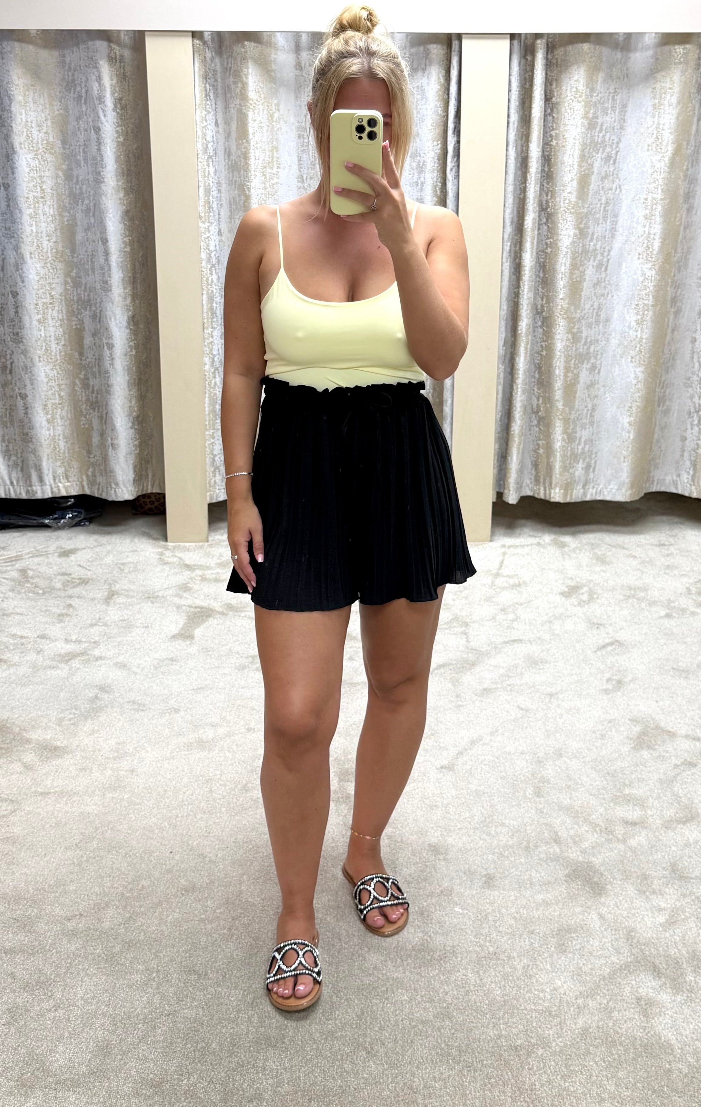 Spaghetti Strap Double Layered Cami Top