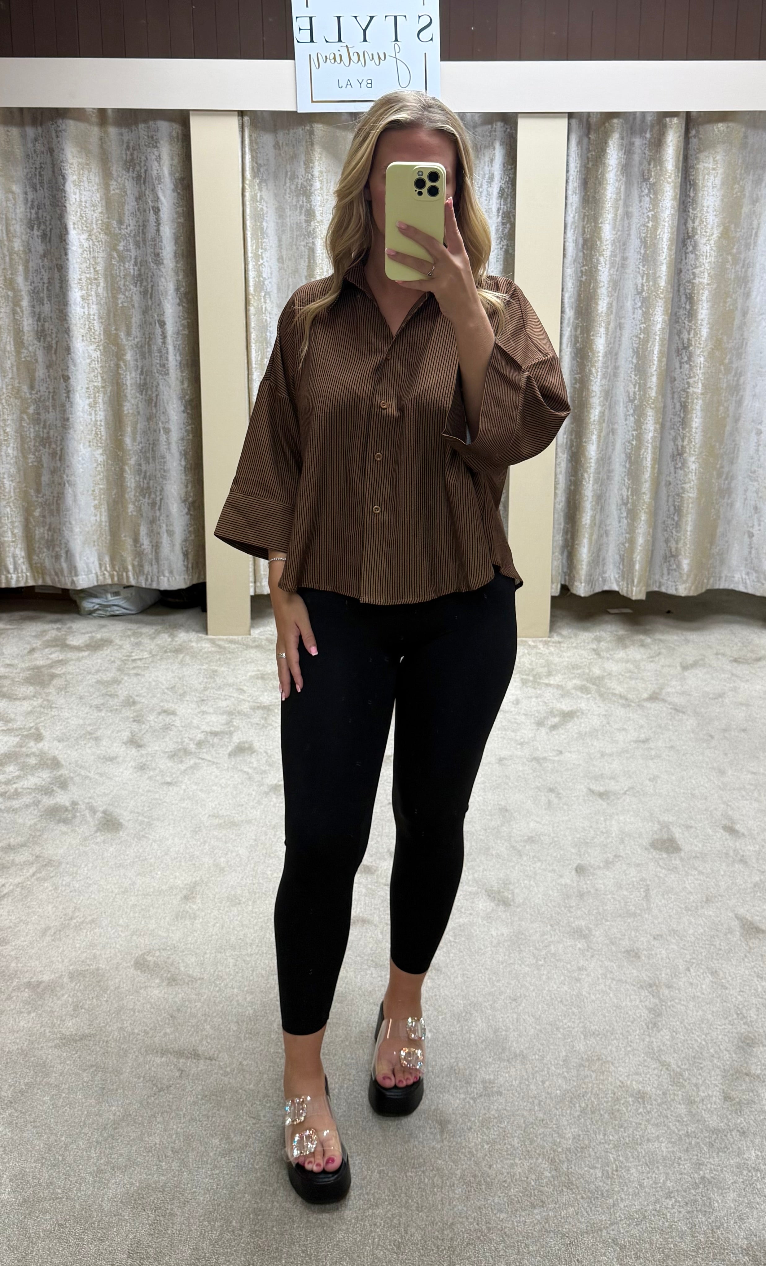Pinstripe Oversized Shirt