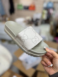 Gucci Inspired Sliders - Grey