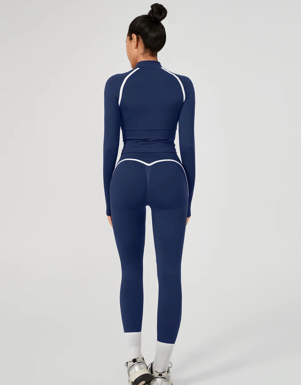 Body Sculpting White Detail Gym Set - Blue