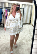 Embellished Bohemian Elasticated Waist Dress