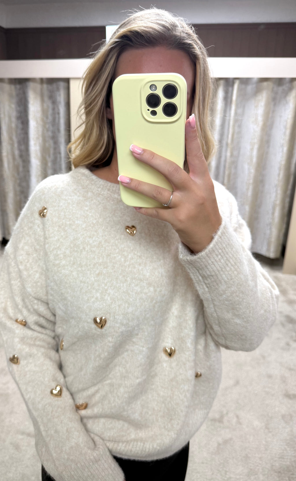 Gold Heart Soft Jumper
