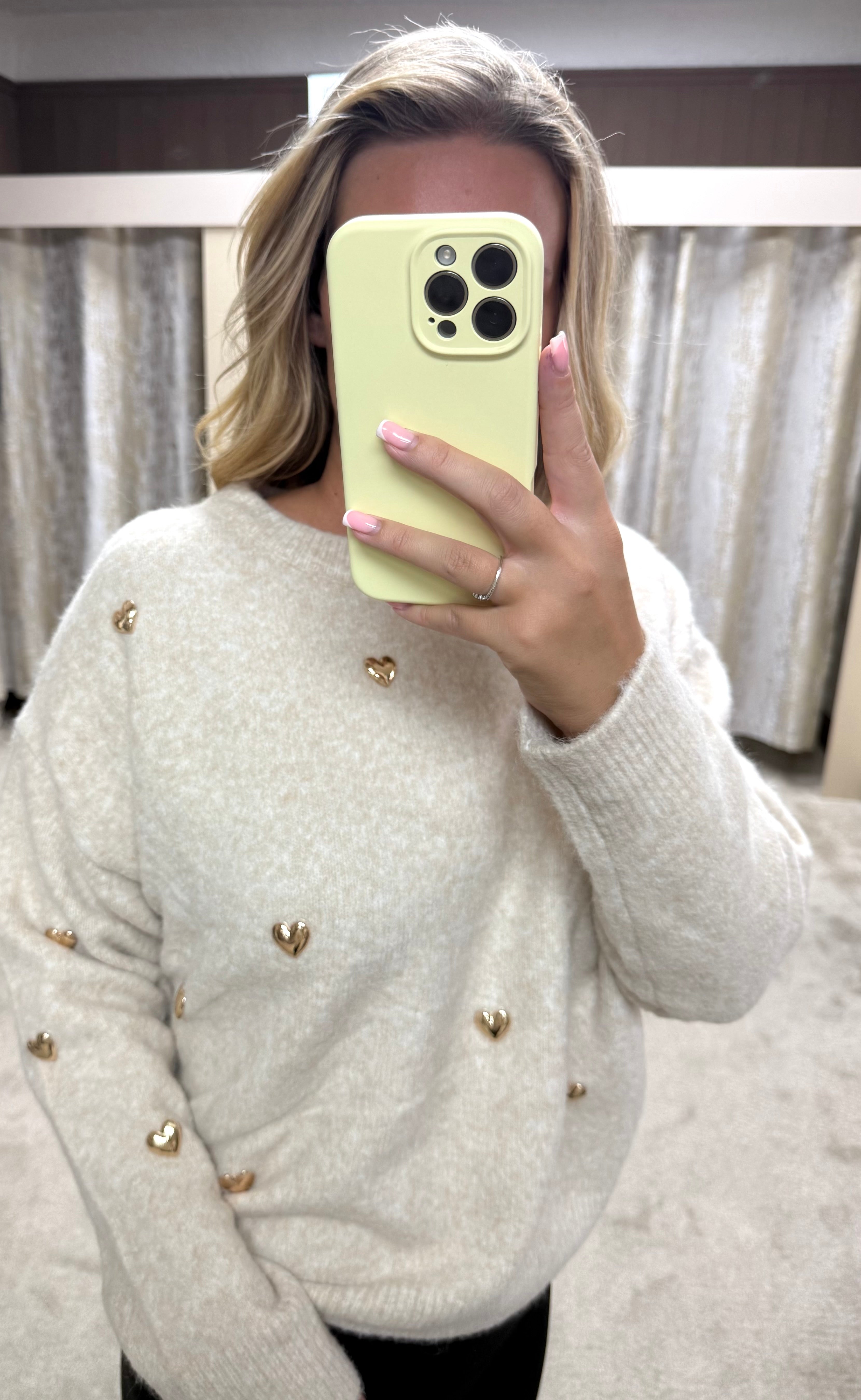 Gold Heart Soft Jumper