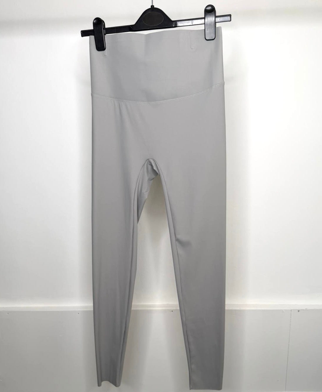 High Waisted Seamless Tummy Compression Sculpting Energy Leggings - Dove Grey