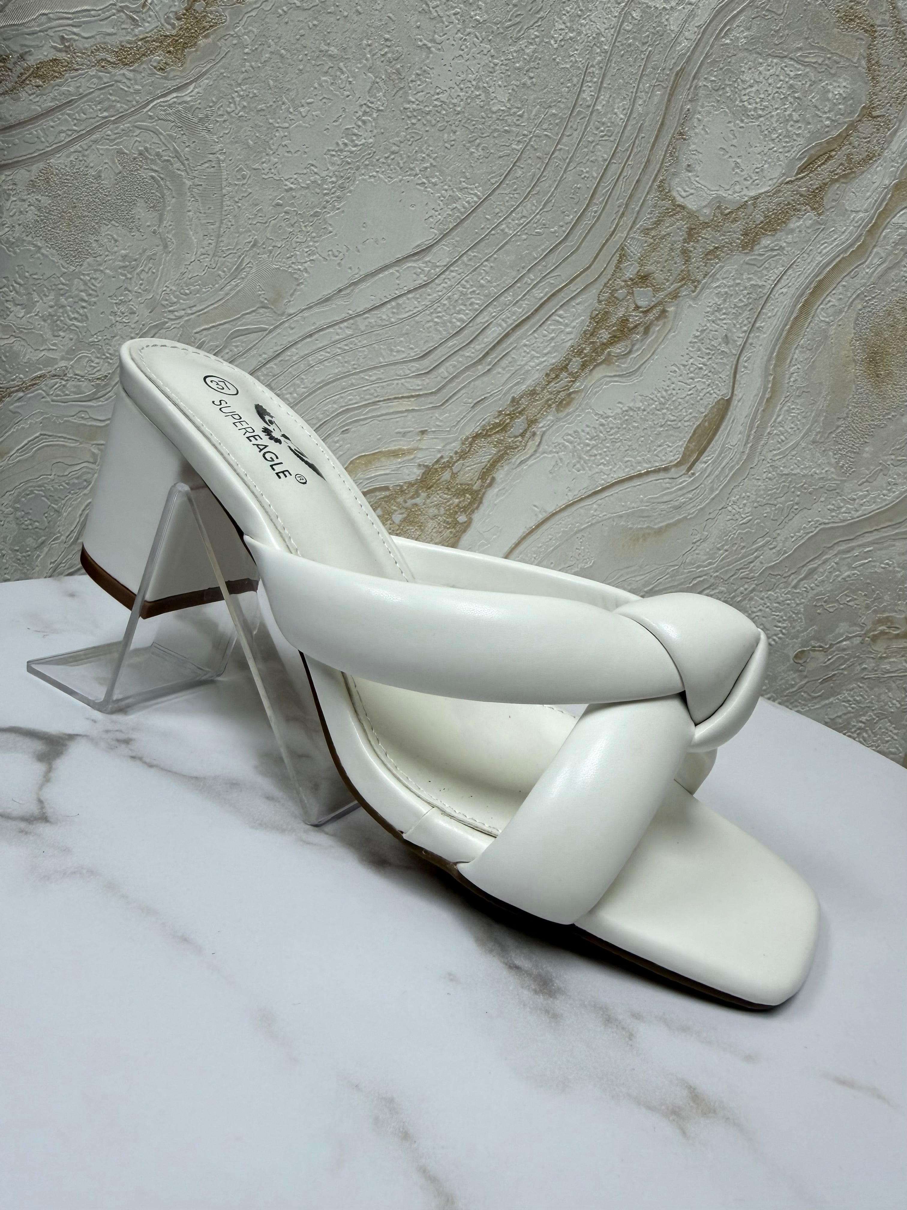 Knot Detail Comfy Mule - White