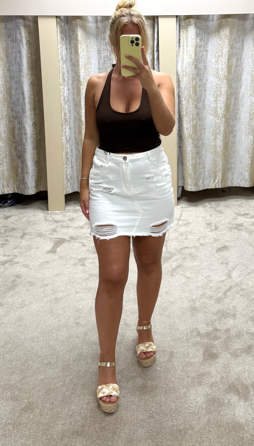Halter Neck Double Layered Top