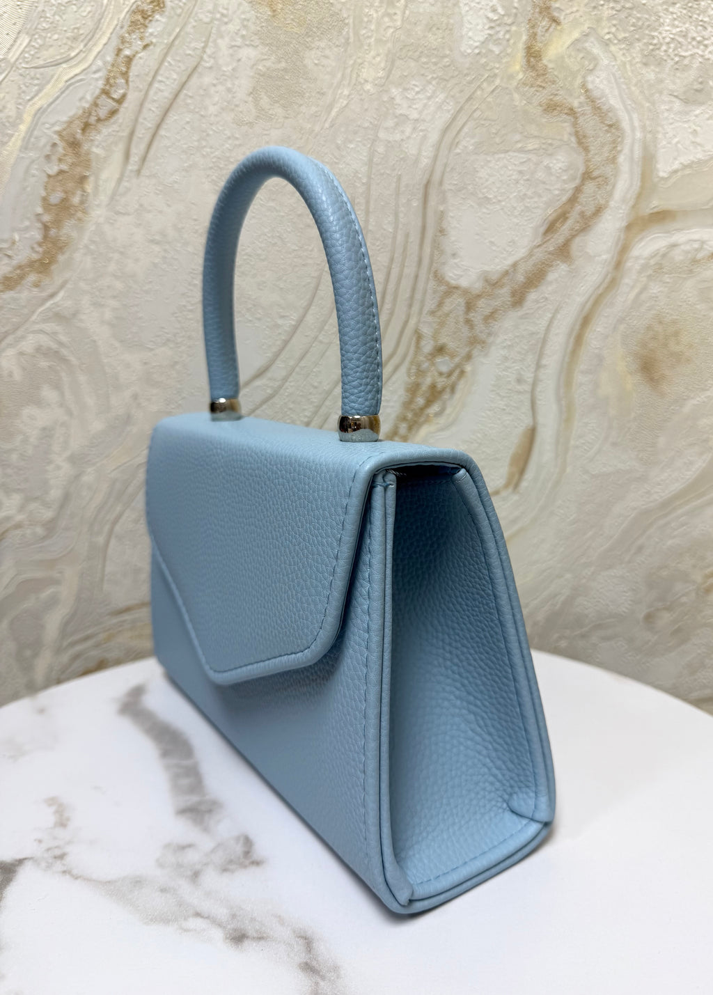Top Handle Envelope Bag - Baby Blue