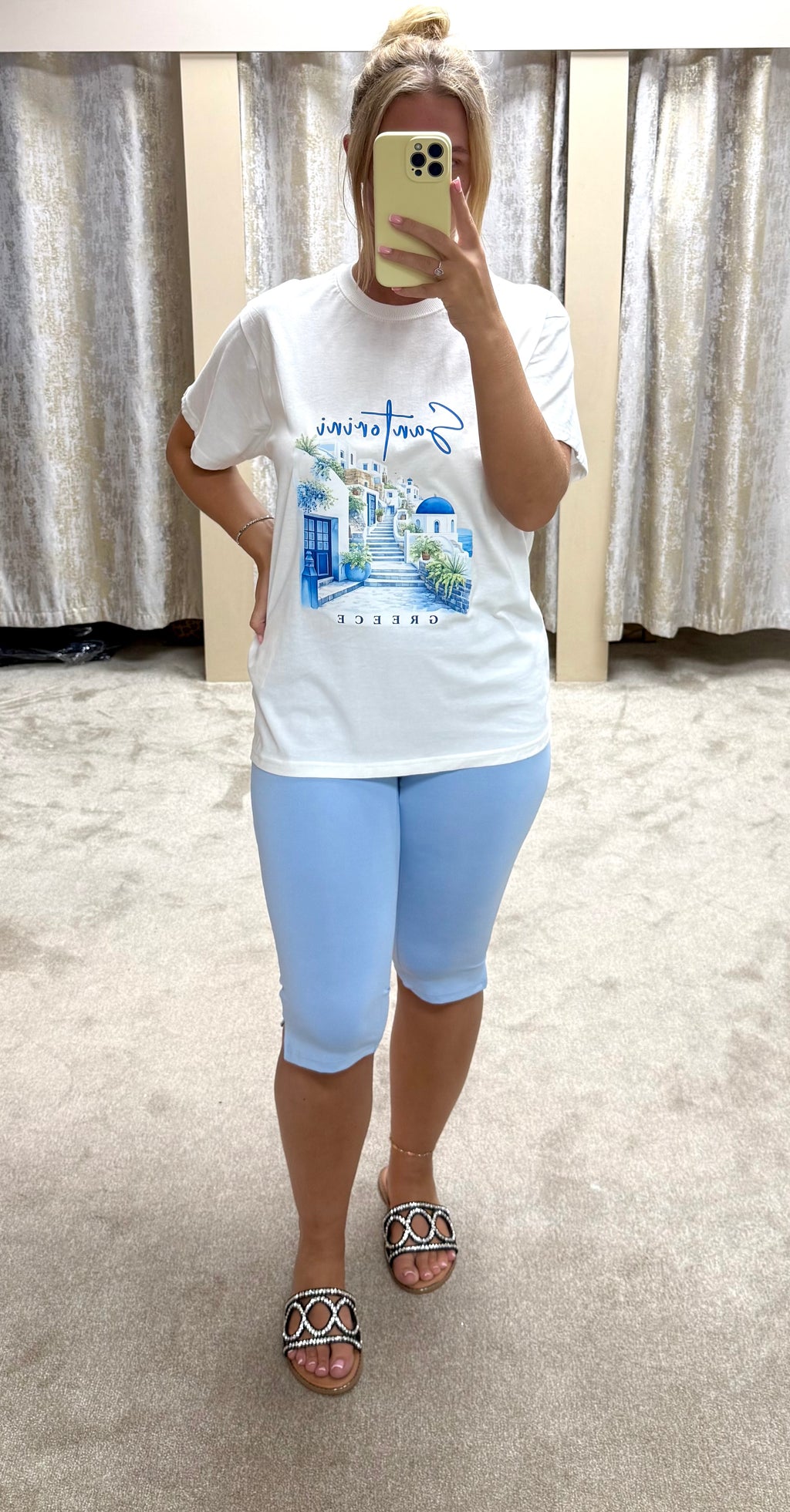 Santorini Greece Oversized T-Shirt