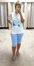 Santorini Greece Oversized T-Shirt