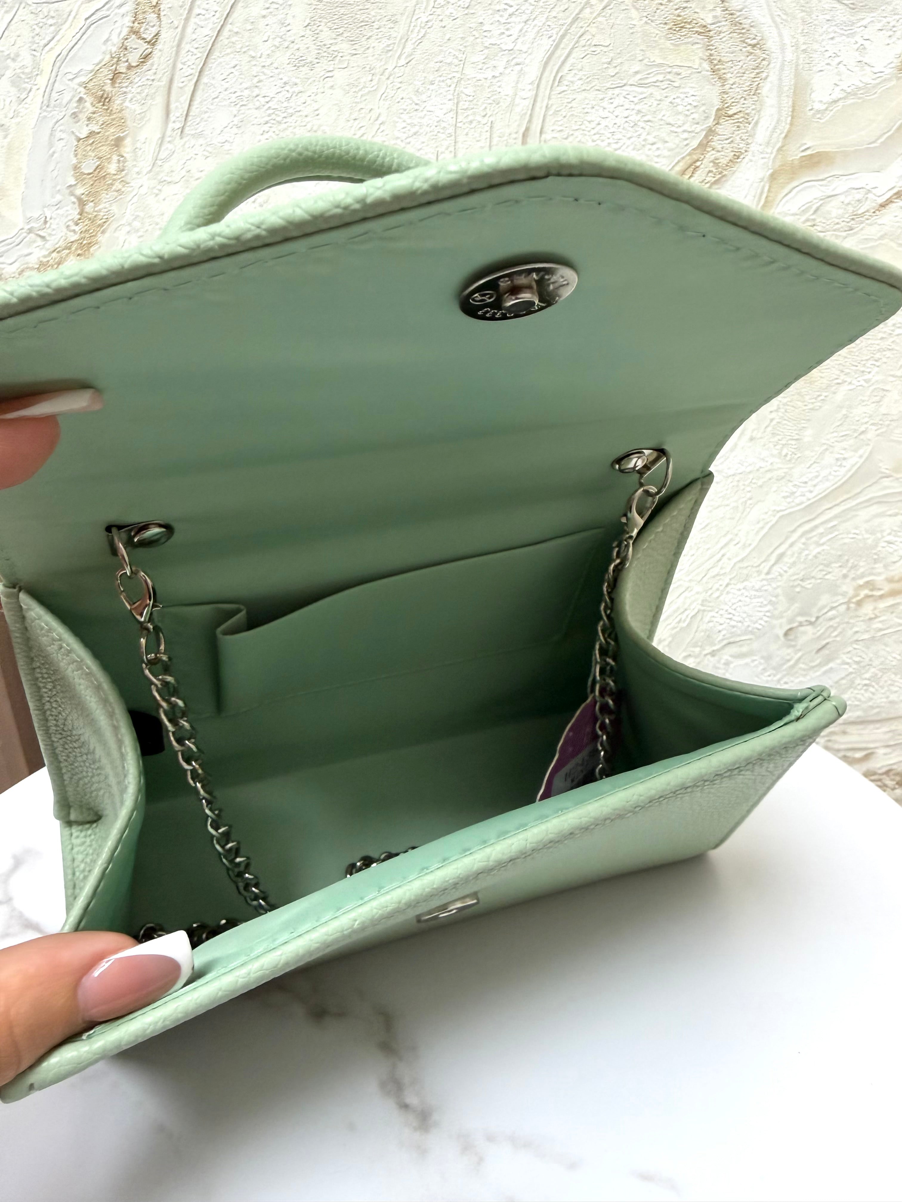 Top Handle Envelope Bag - Mint Green