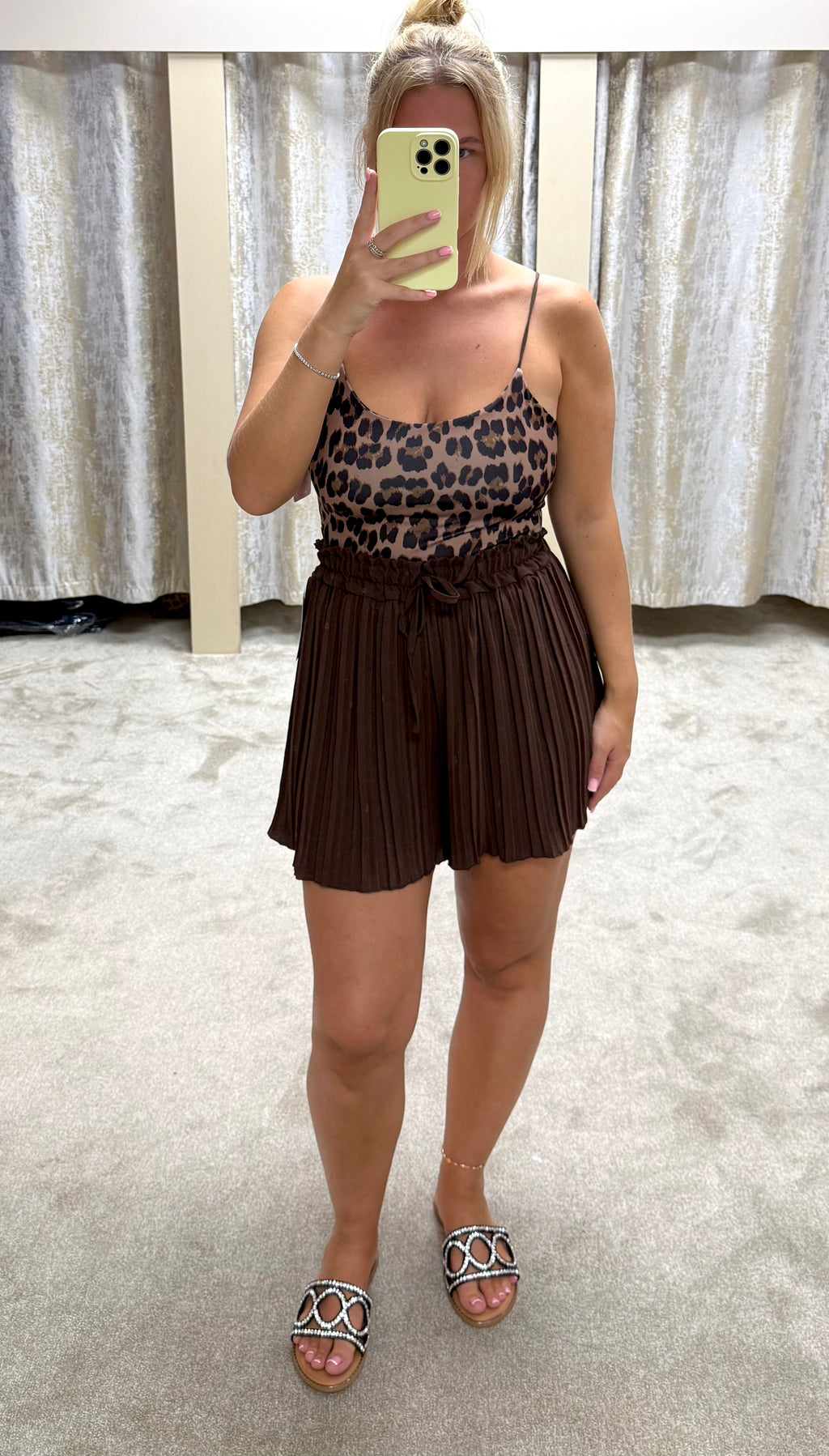 Spaghetti Strap Double Layered Cami Top