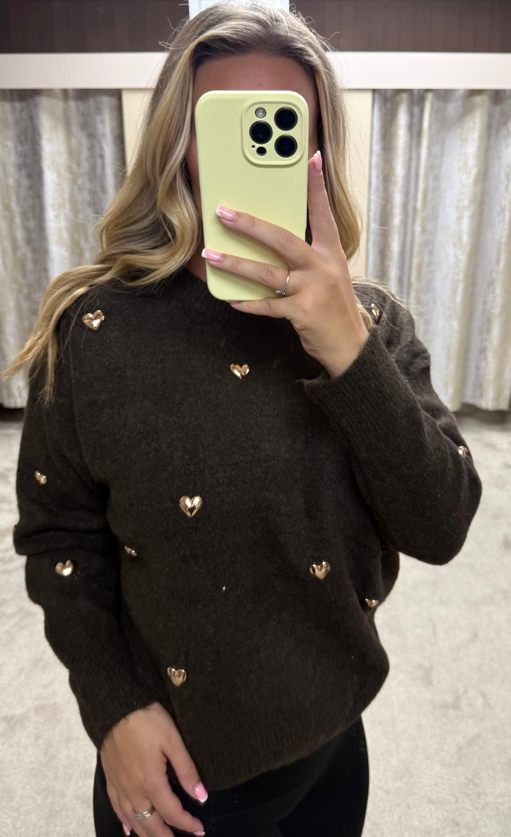 Gold Heart Soft Jumper