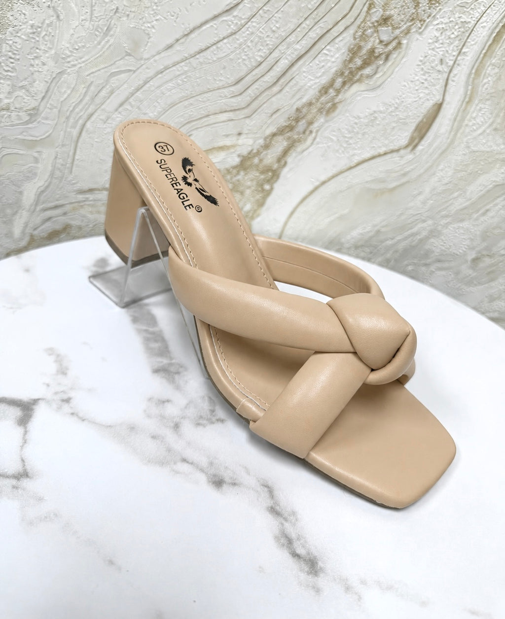 Knot Detail Mule - Beige