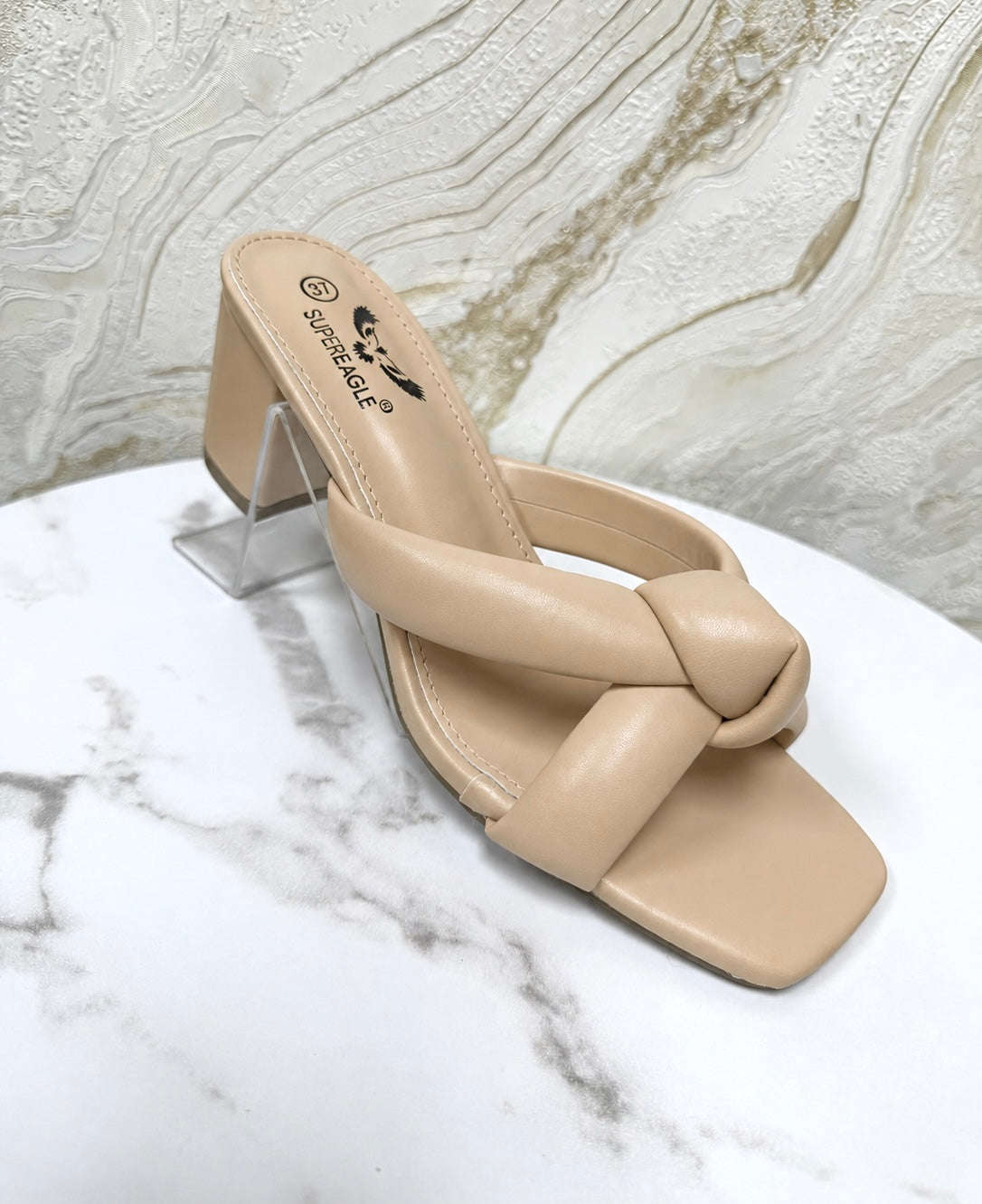 Knot Detail Mule - Beige
