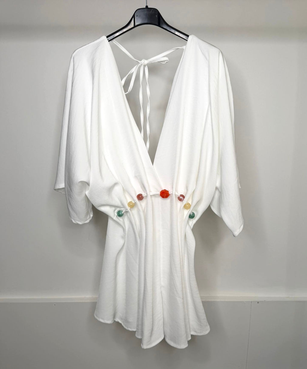 Flattering Fit Beaded Tie Detail Playsuit