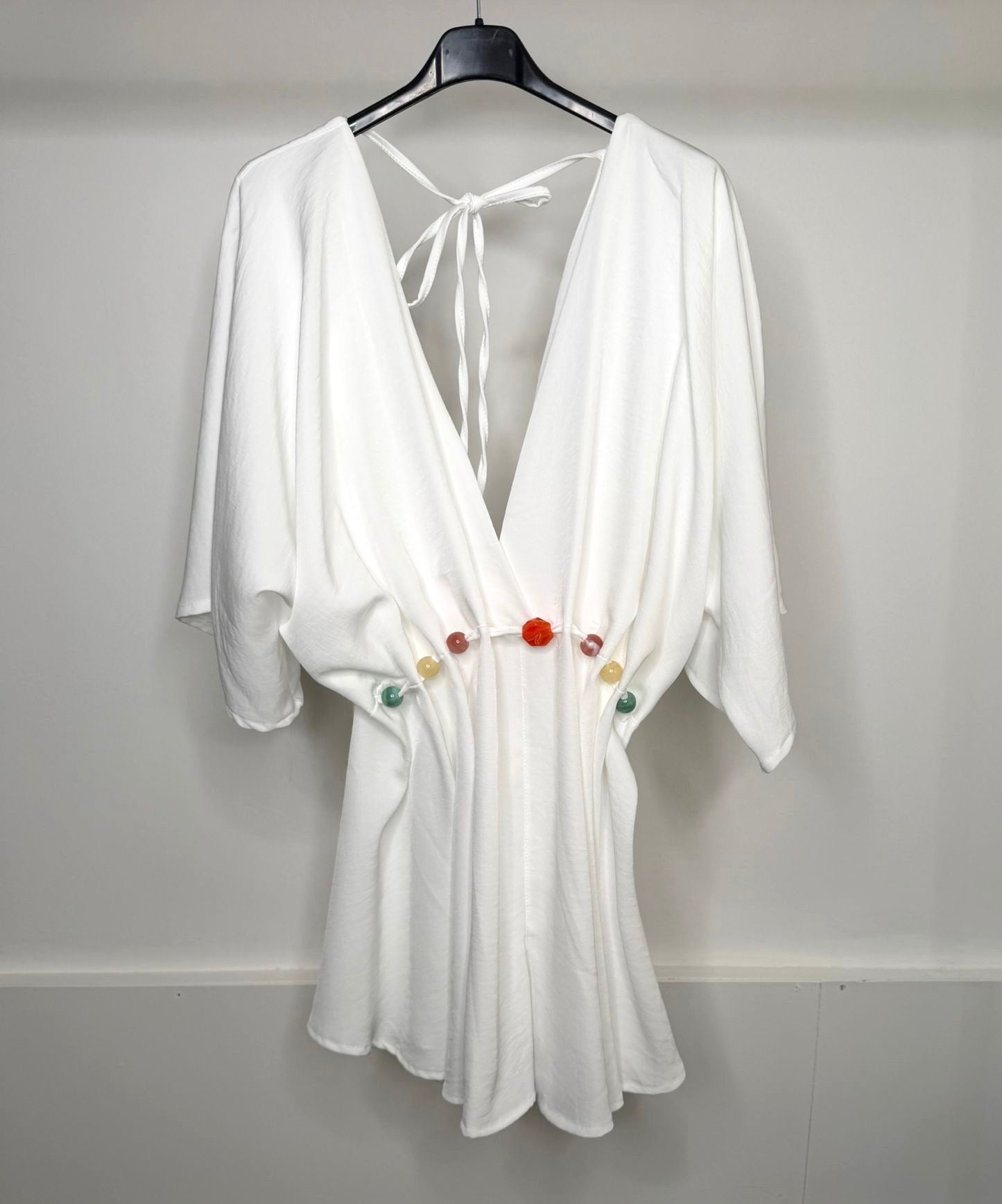 Flattering Fit Beaded Tie Detail Playsuit