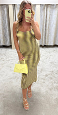 Strappy Shaping Bodycon Midi Dress
